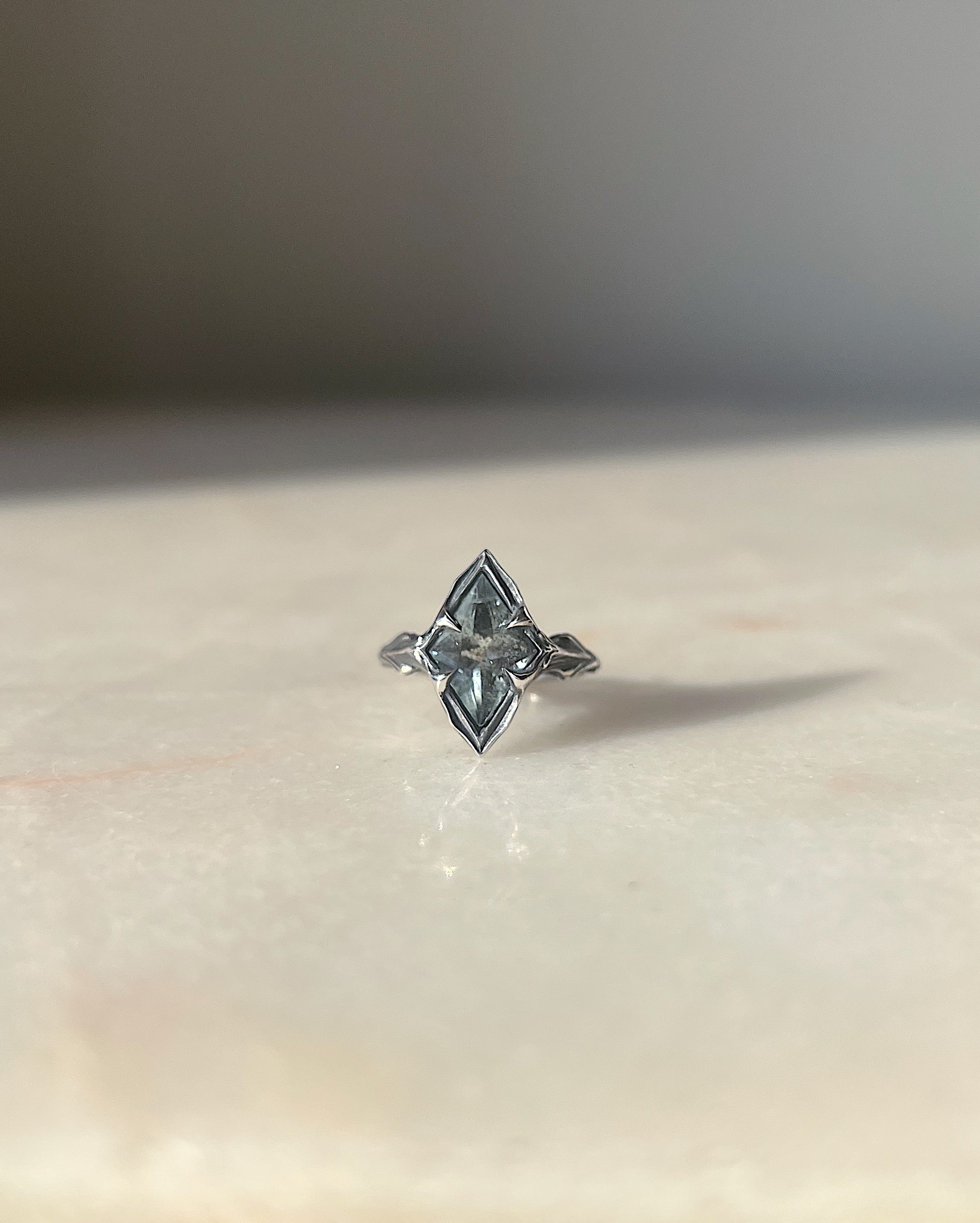 Snow Queen Pt II // Silver + Aquamarine Sunstone