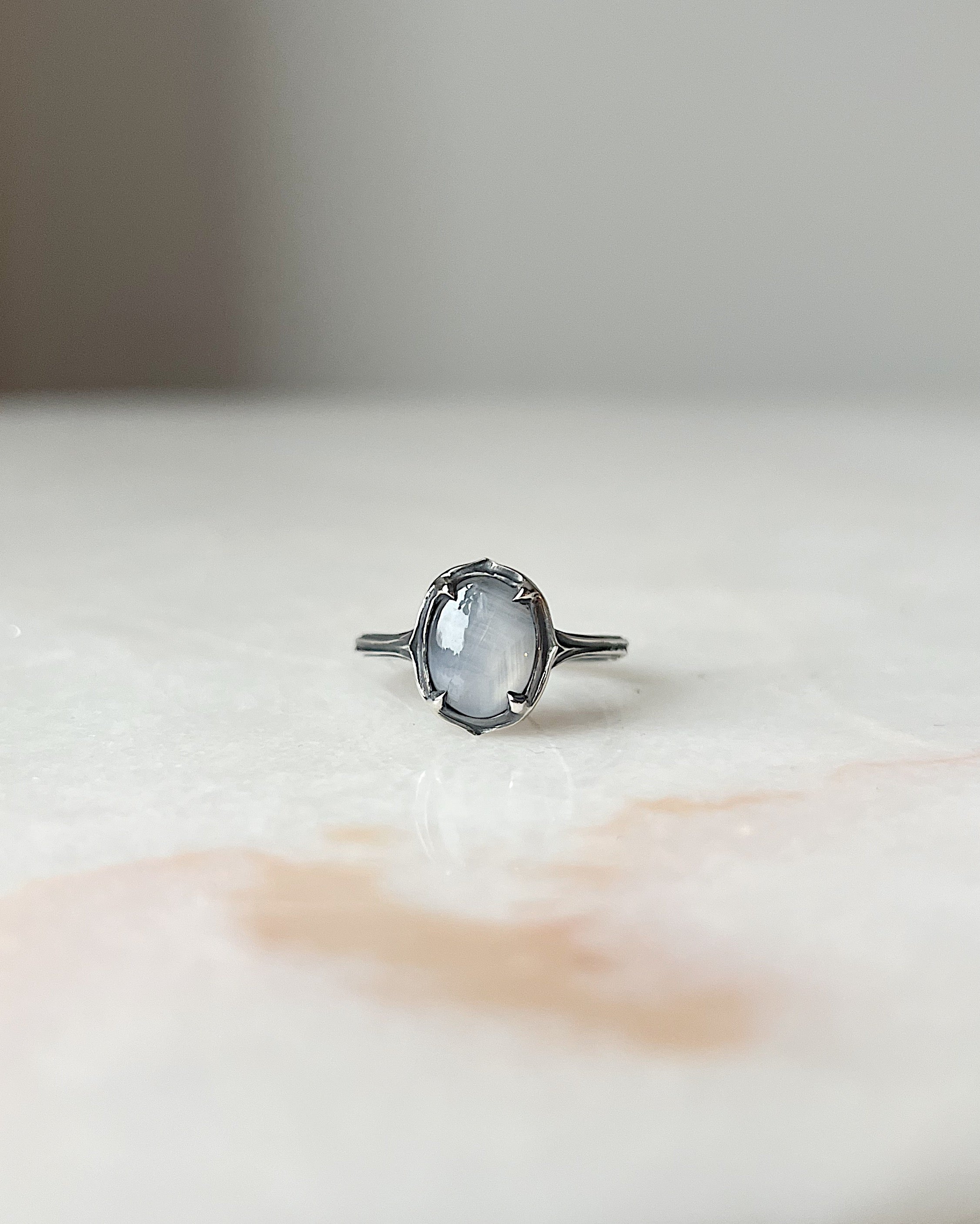 The Angel // Silver + White Star Sapphire