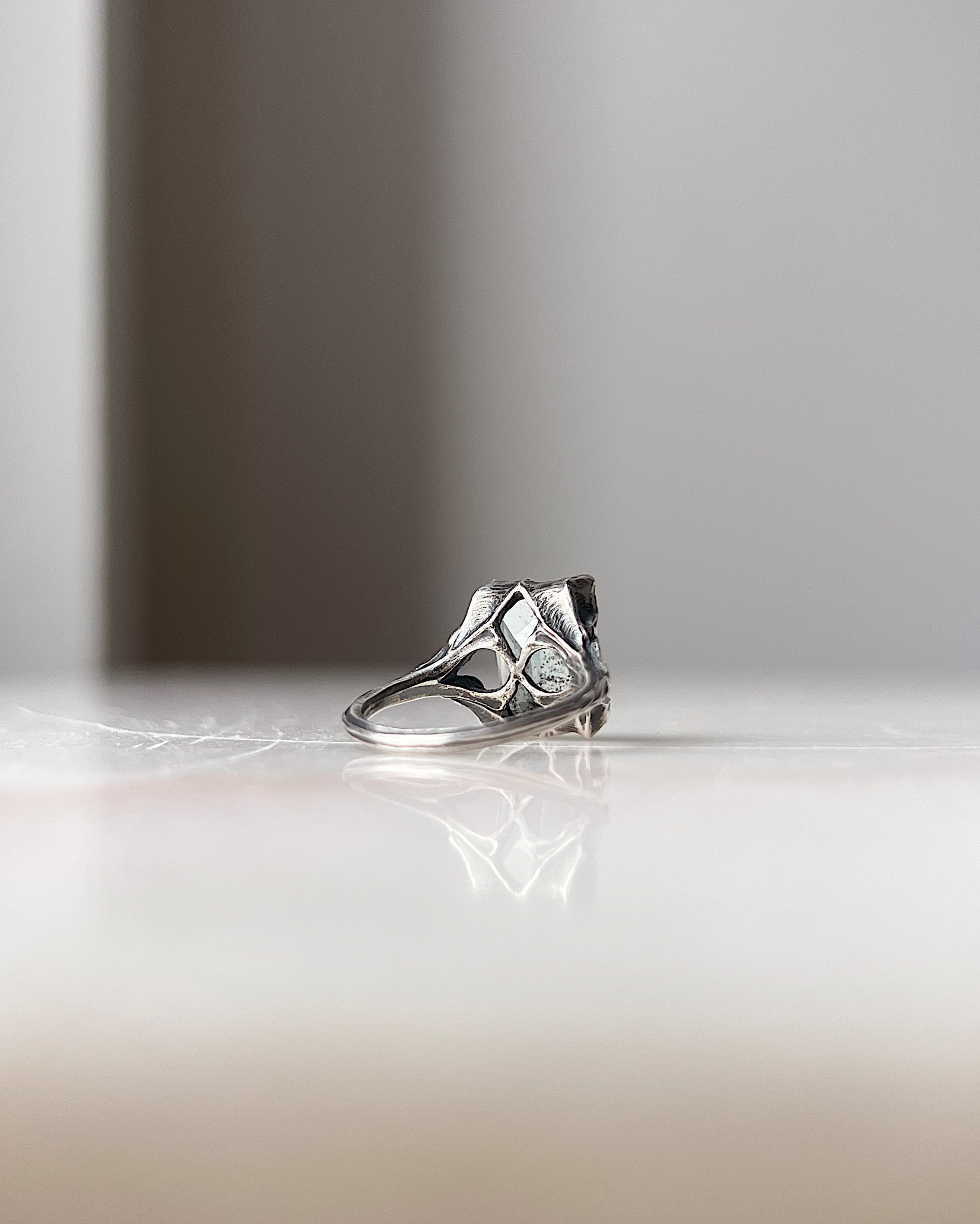 The Wasp Stings The Sky // Silver + Aquamarine Sunstone