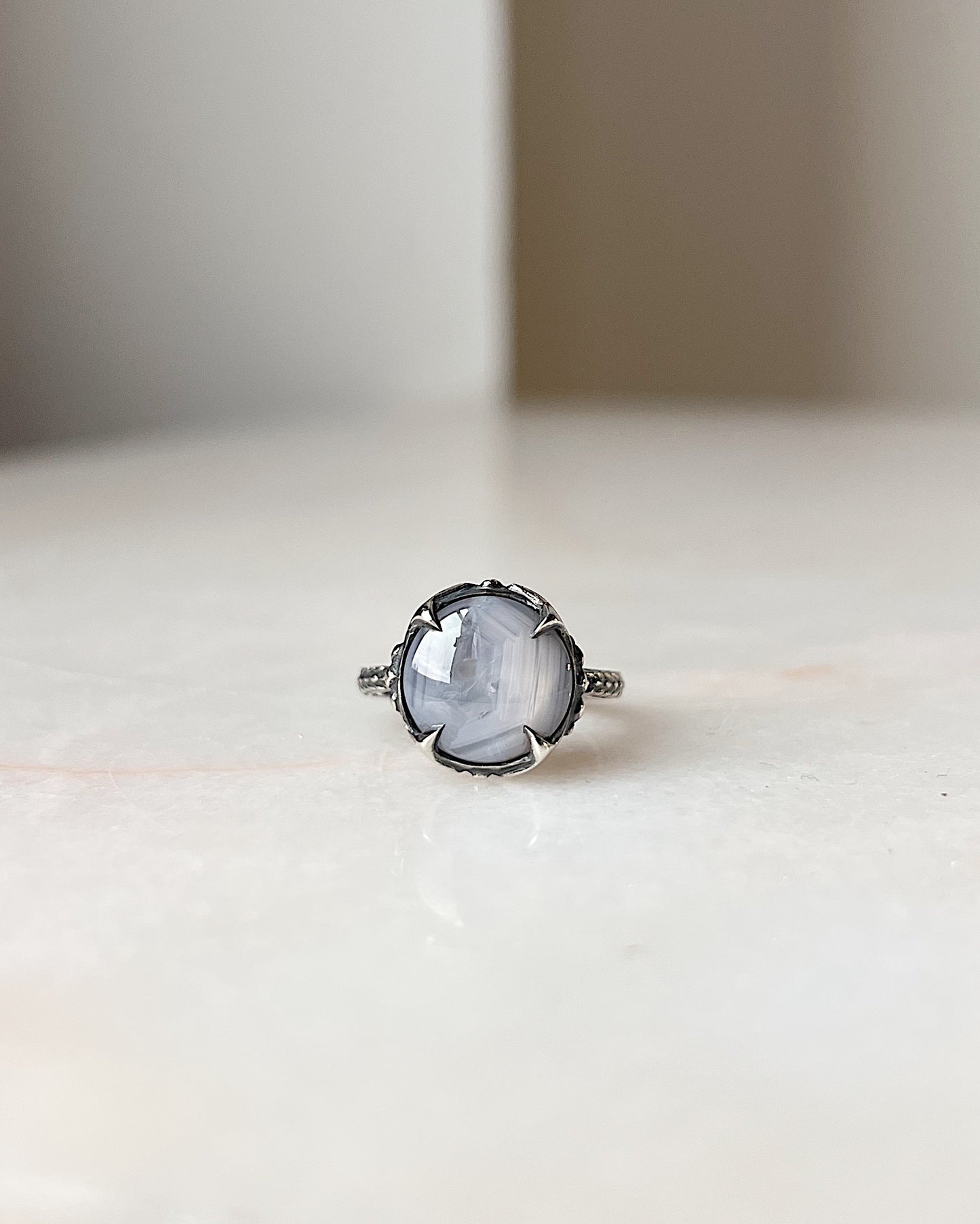 The Dragon // White Star Sapphire One of a Kind // Size 7