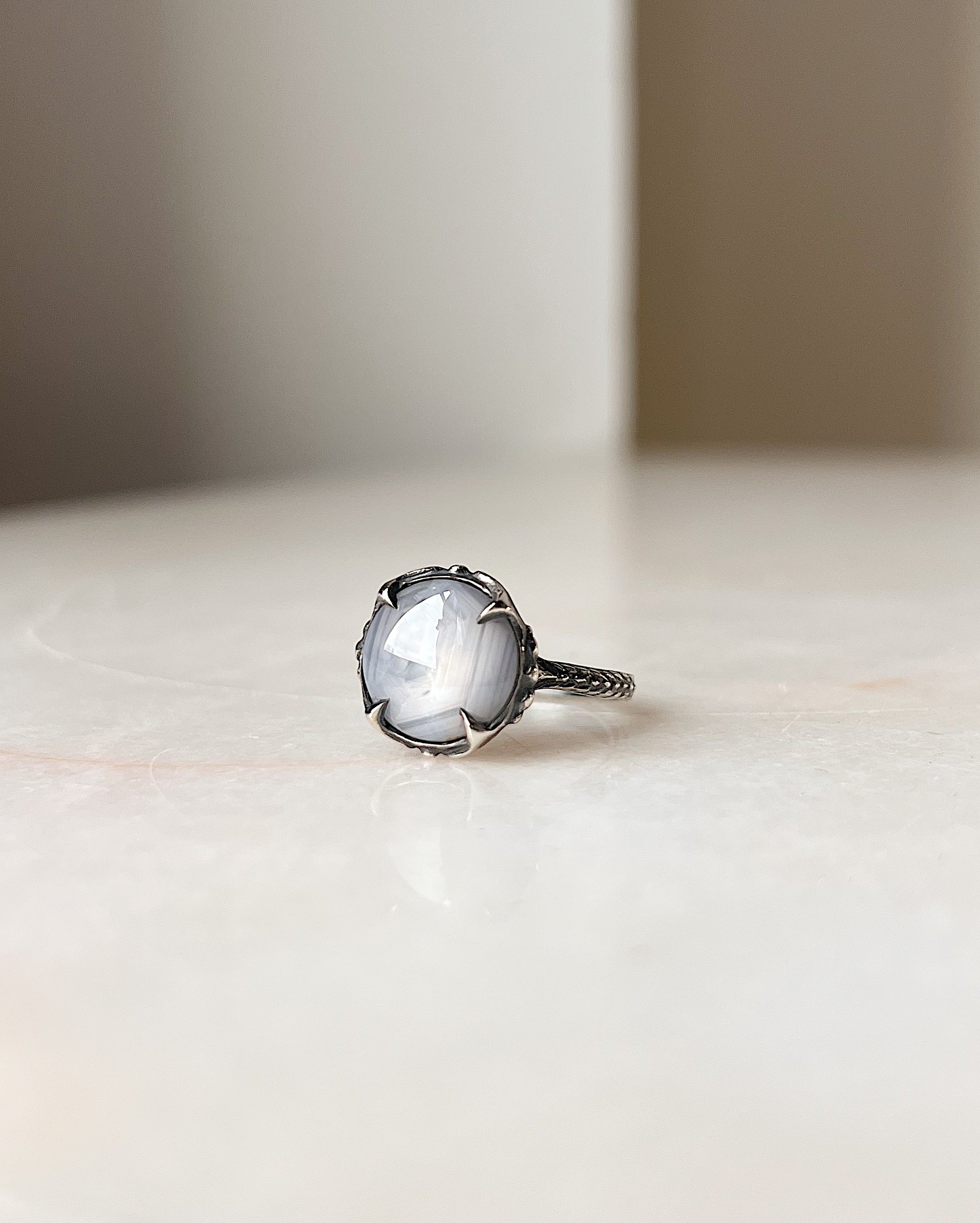 The Dragon // Silver + White Star Sapphire