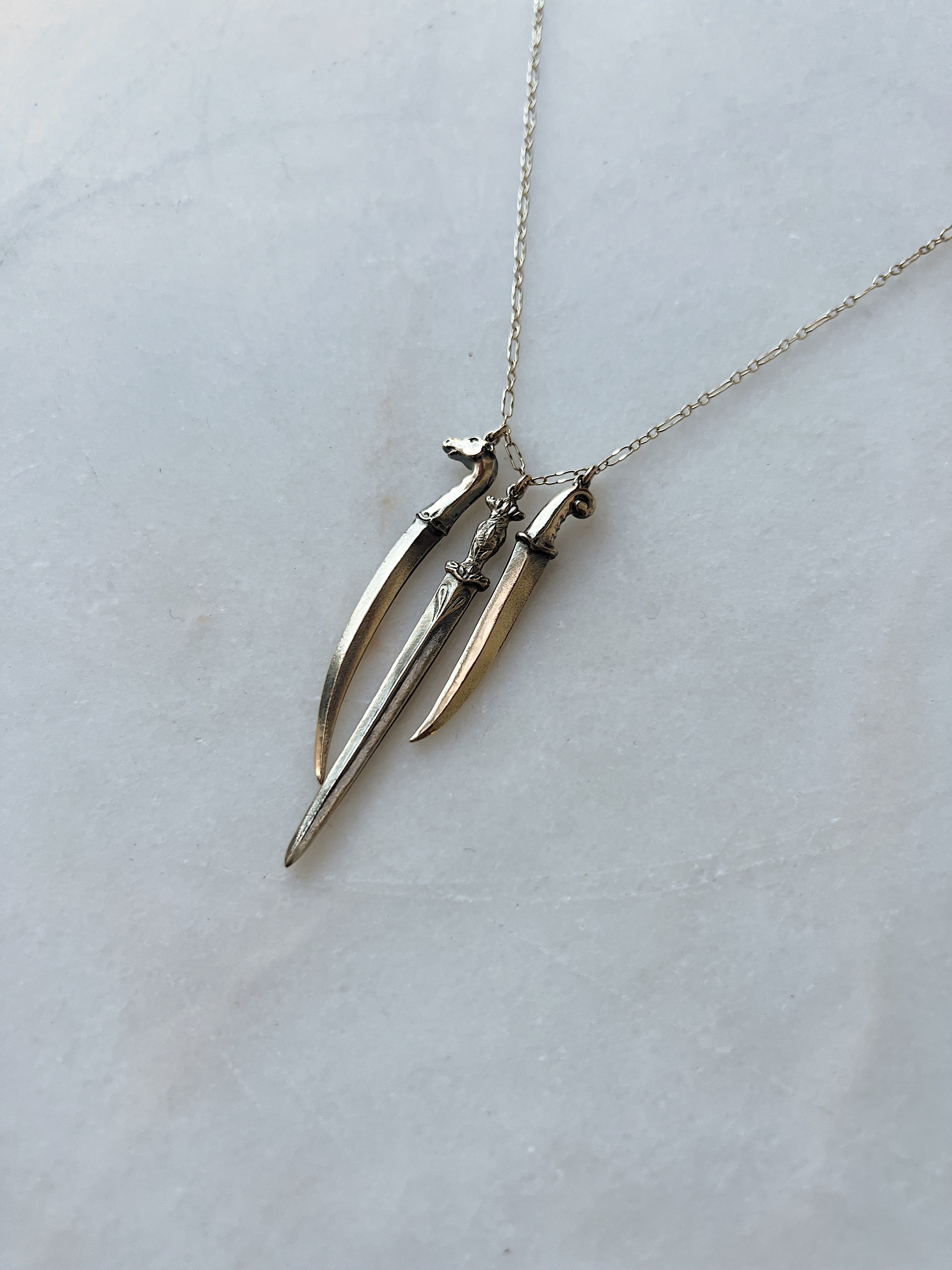 The Ceremony // Three Dagger Necklace // 14k Gold – Ecclesia