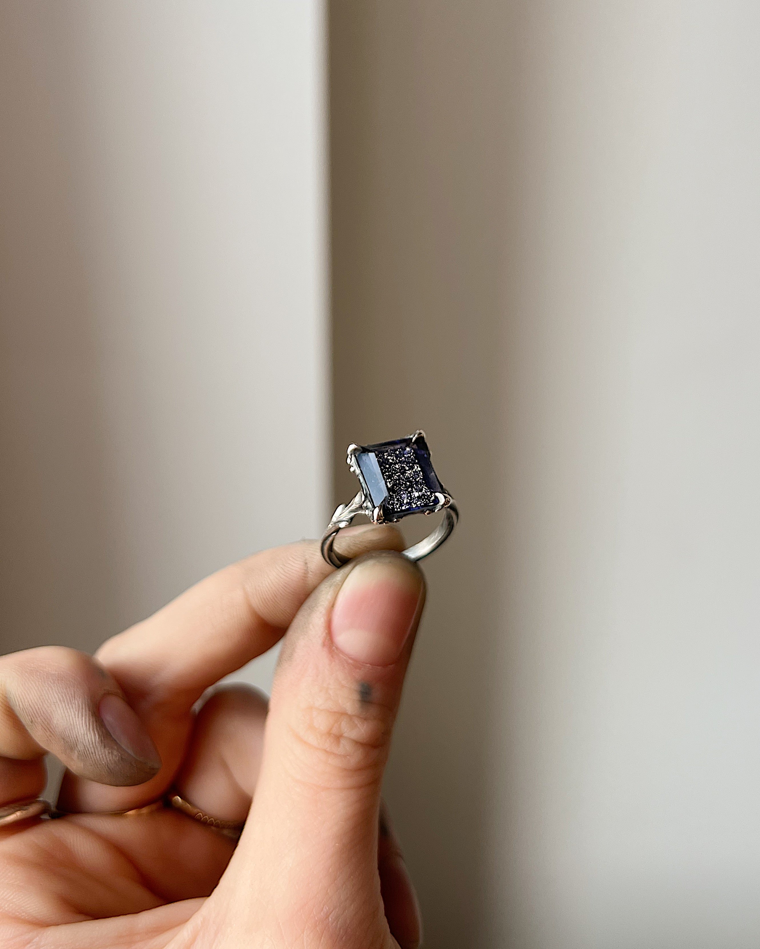 Window to the Universe // Silver + Iolite Sunstone